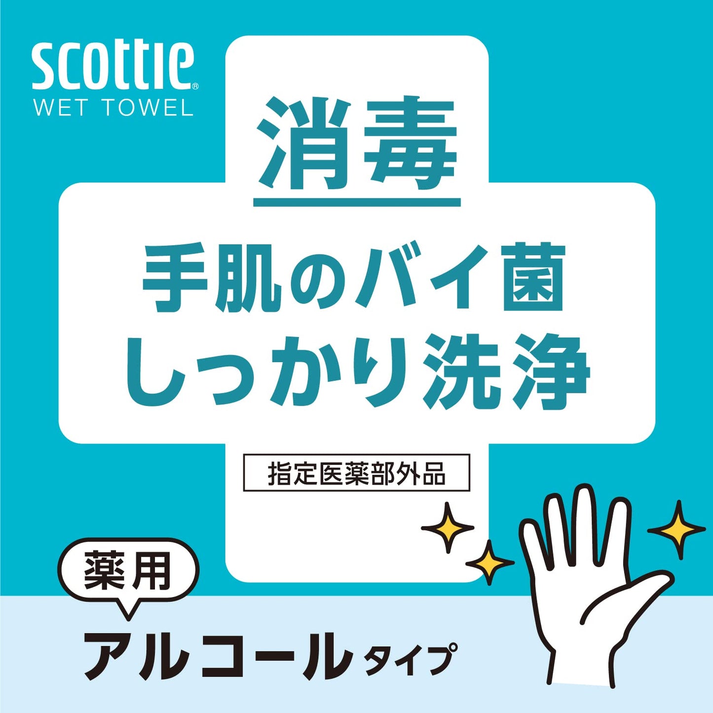 【まとめ買い】スコッティ　ウェットタオル　消毒アルコールタイプ　４０枚　３コパック容量3ｺ×12点セットウェットティッシュ