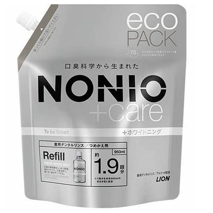【まとめ買い】ＮＯＮＩＯプラスホワイトニング　デンタルリンス　つめかえ用 容量950ML×6点セット ライオン マウスウォッシュ