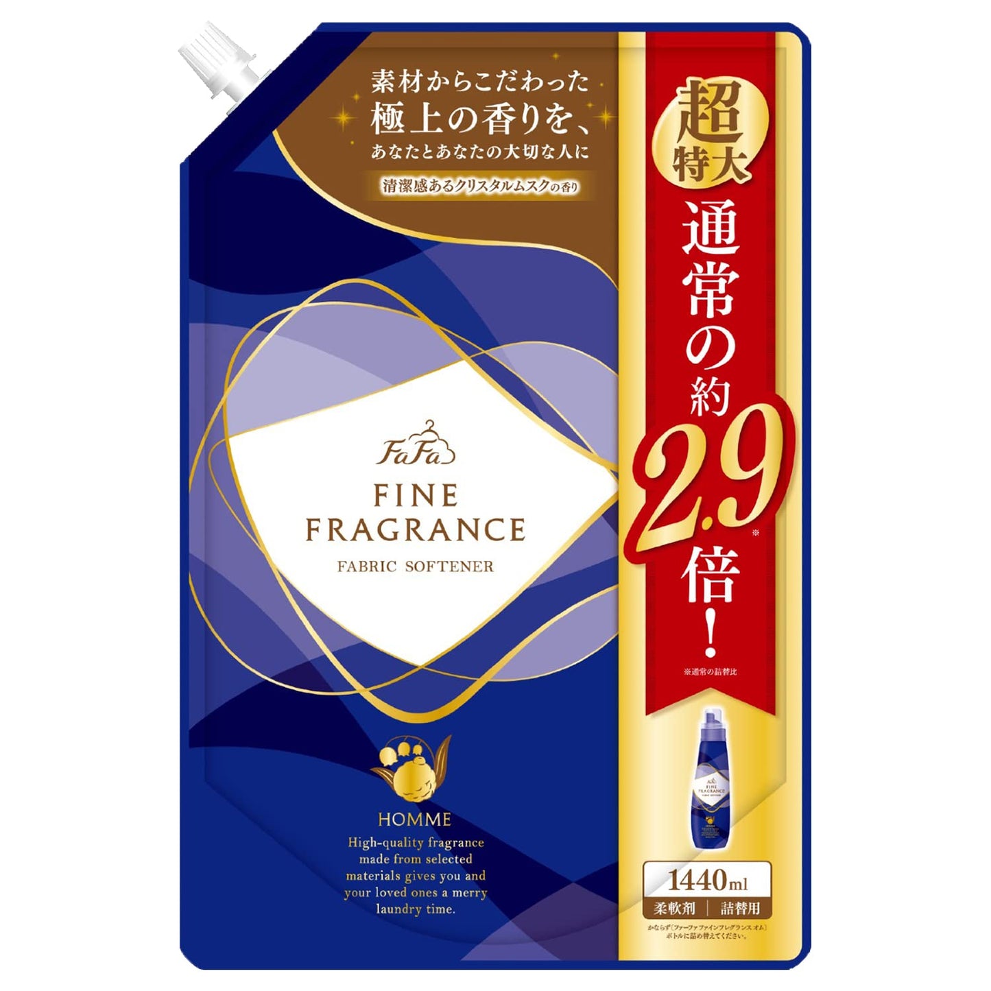 【まとめ買い】ＦＡファインフレグランス　オム１４４０Ｍ替 容量1440ML×6点セットＮＳファーファ・ジャパン 住居洗剤・トイレ用