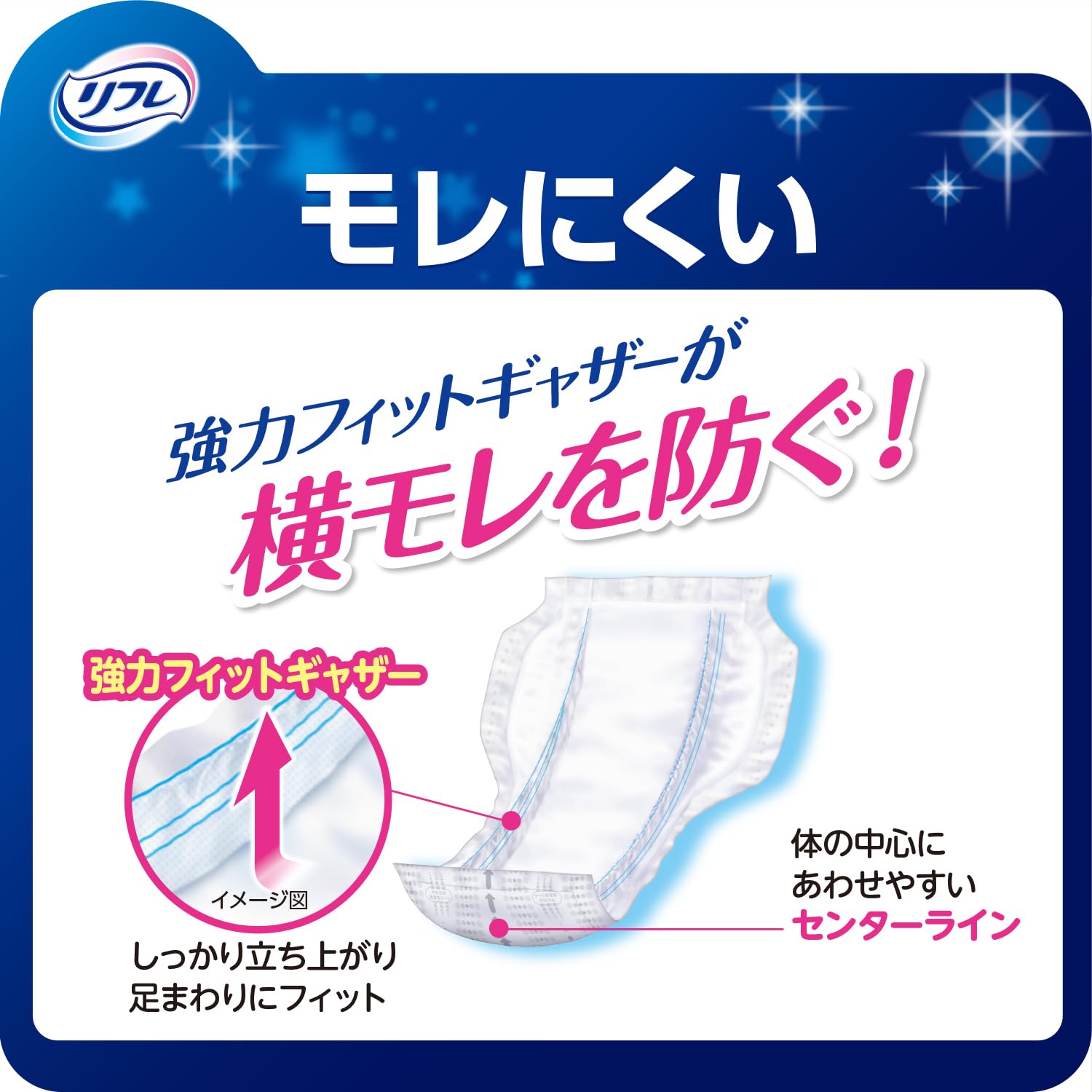 【まとめ買い】リフレ　お肌のことを考えた１枚で一晩中安心パッド４回吸収　４２枚 容量42マイ×6点セット大人用オムツ