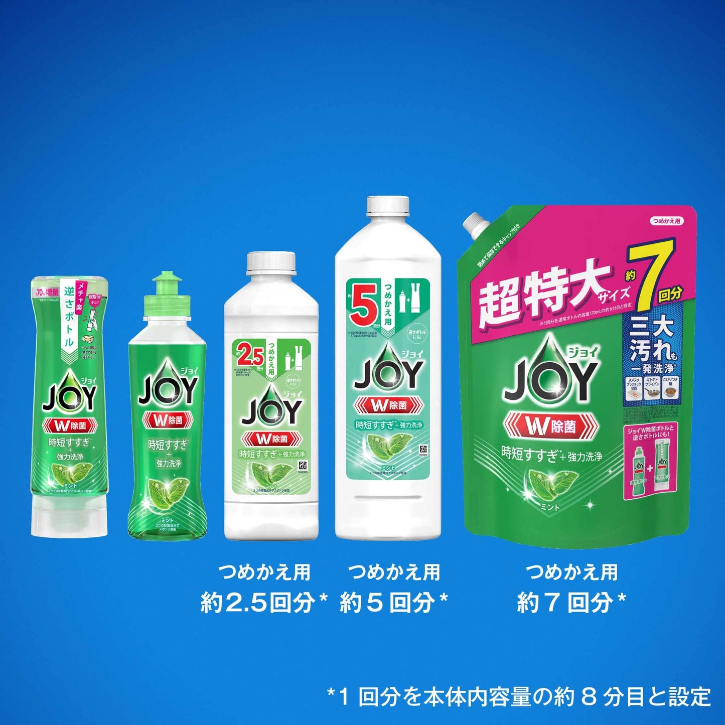 【まとめ買い】除菌ジョイコンパクト　ローマミントの香り　逆さボトル 容量290ML×20点セット Ｐ＆Ｇ 食器用洗剤