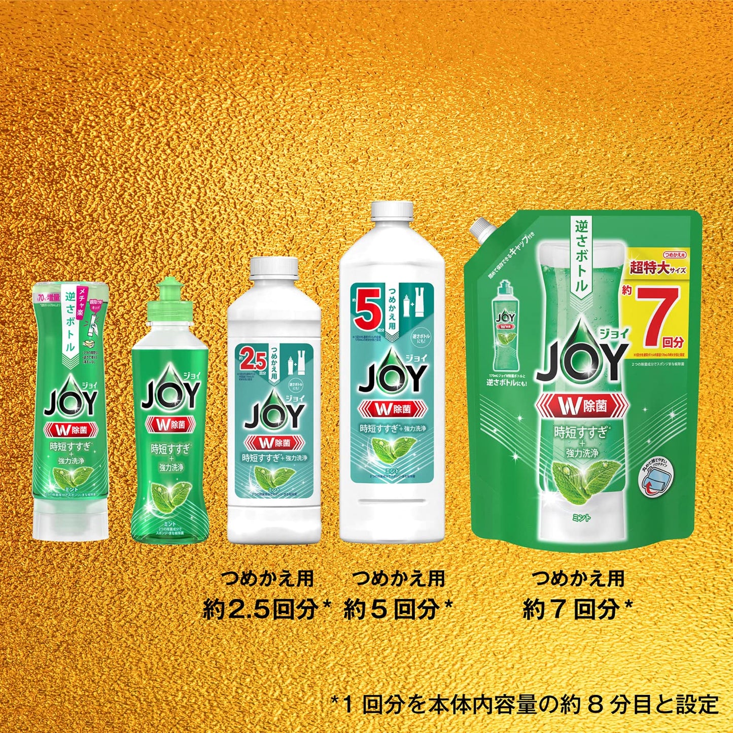 【まとめ買い】除菌ジョイコンパクト　ローマミントの香り超特大 容量910ML×8点セット Ｐ＆Ｇ 食器用洗剤