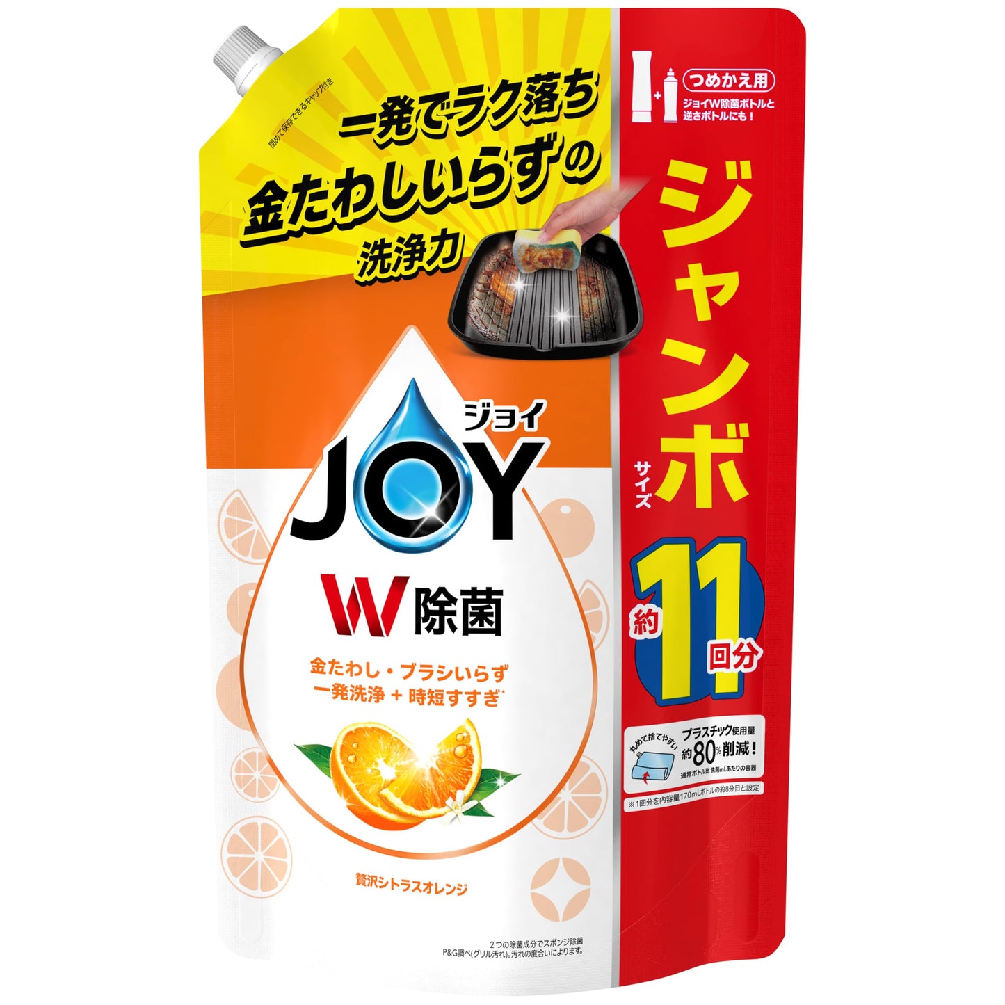 【まとめ買い】除菌ジョイコンパクトバレンシアオレンジの香り　詰替ジャンボサイズ 容量1425ML×6点セット Ｐ＆Ｇ 食器用洗剤