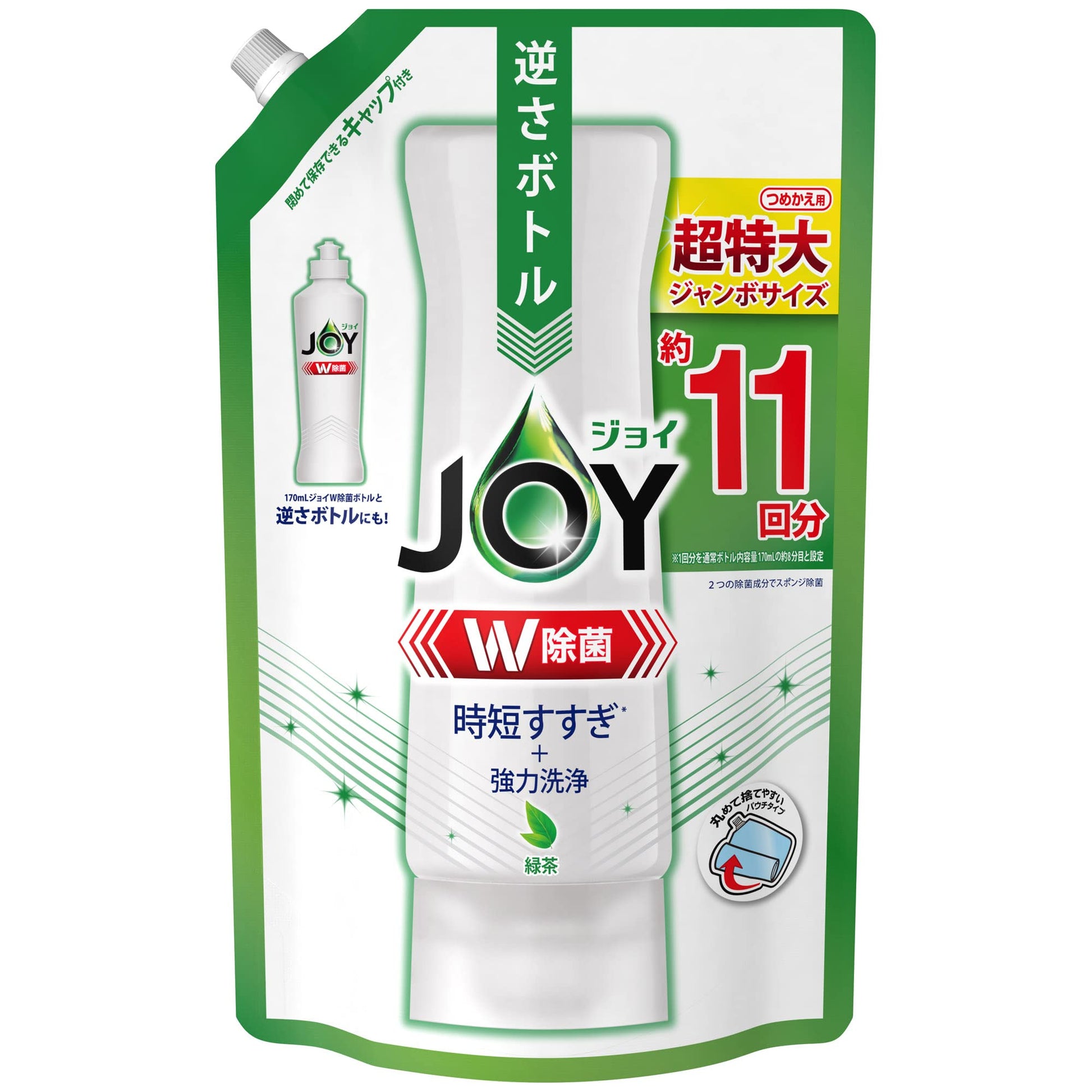 【まとめ買い】除菌ジョイコンパクト　緑茶の香り　詰替ジャンボサイズ 容量1425ML×6点セット Ｐ＆Ｇ 食器用洗剤