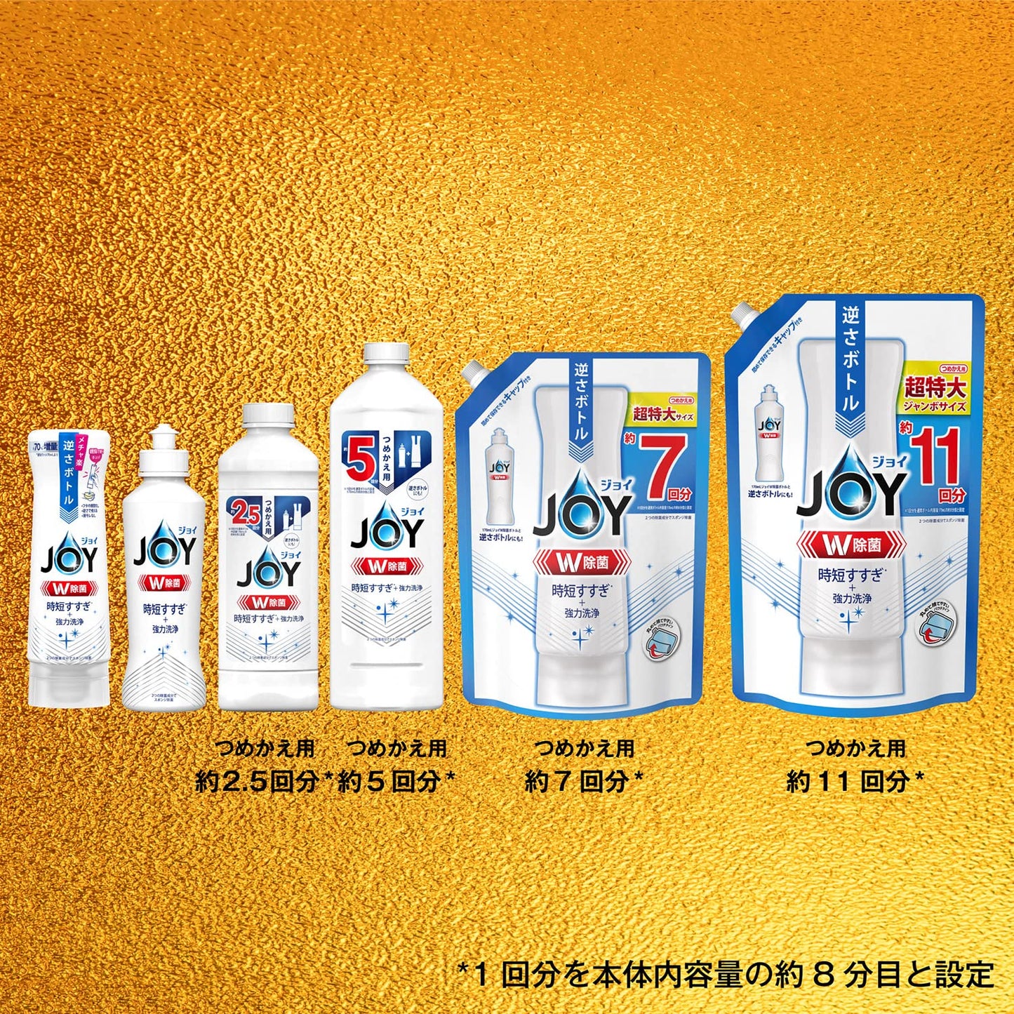 【まとめ買い】除菌ジョイコンパクト　超特大 容量910ML×8点セット Ｐ＆Ｇ 食器用洗剤