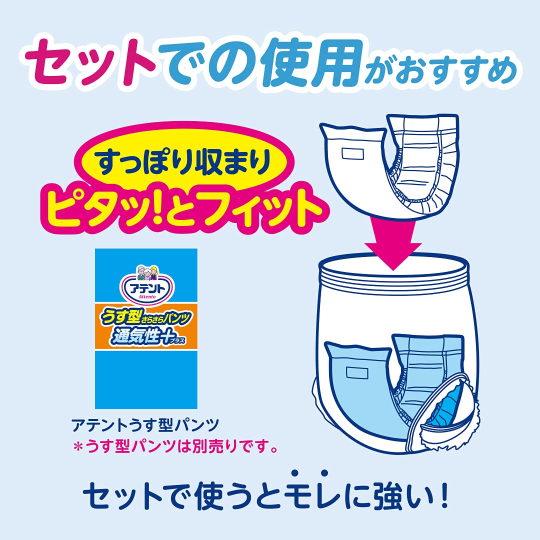 【まとめ買い】アテント紙パンツ用さらさらパッド通気性プラス６回吸収２４枚 容量24ﾏｲ×4点セット 大王製紙 大人用オムツ