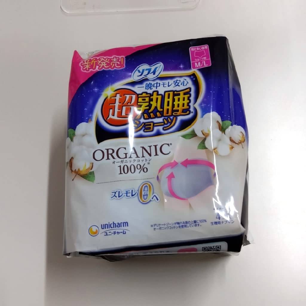 【まとめ買い】ソフィ超熟睡ショーツオーガニックコットンＭＬ　４枚 容量4マイ×24点セットユニ・チャーム 生理用品