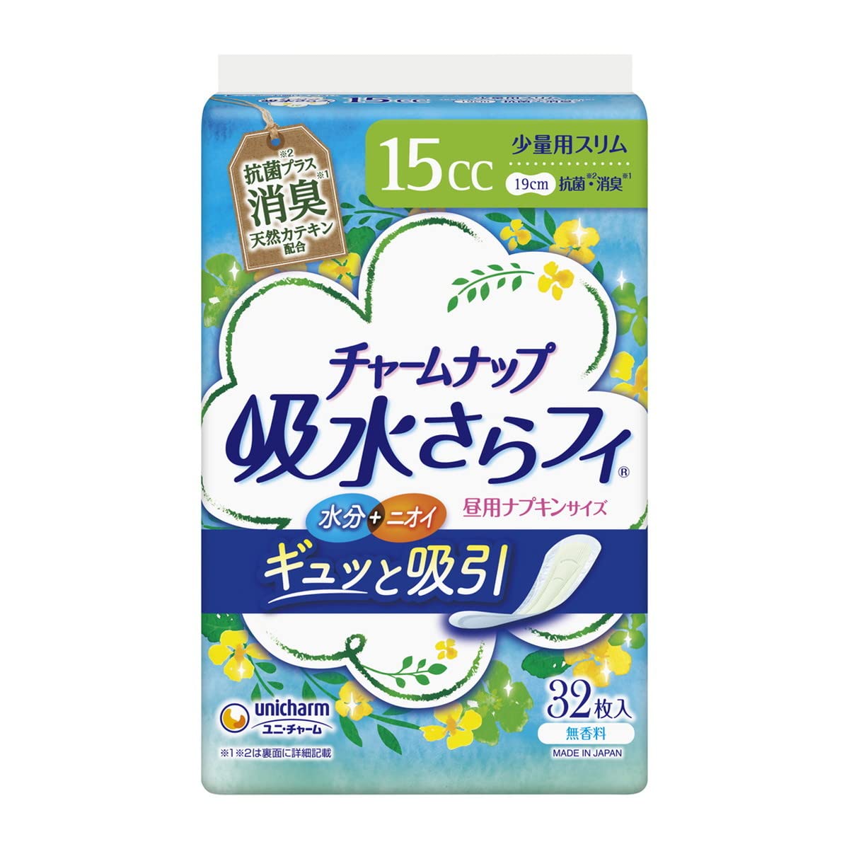 【まとめ買い】チャームナップ吸水さらフィ少量用消臭３２枚 容量32ﾏｲ×24点セット ユニ・チャーム（ユニチャーム） 生理用品