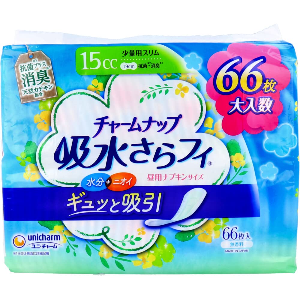 【まとめ買い】チャームナップ吸水さらフィ少量用消臭６６枚 容量66ﾏｲ×12点セット ユニ・チャーム（ユニチャーム） 生理用品