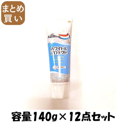 【まとめ買い】アクアフレッシュ ホワイト＆プロテクト クリーンミント 140g 容量140G×12点セット グラクソスミスクライン 歯磨き