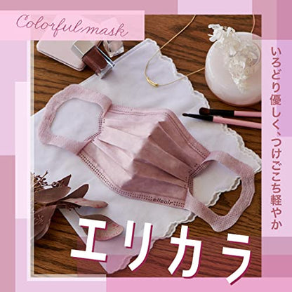 【まとめ買い】ハイパーブロックマスク　エリカラ　くすみピンクふつうサイズ３０枚 容量30マイ×24点セット 大王製紙 マスク