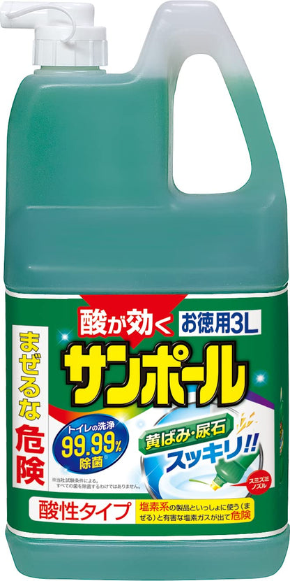 【まとめ買い】サンポールＶ　３Ｌ 容量3L×3点セット 大日本除虫菊（金鳥） 住居洗剤・トイレ用