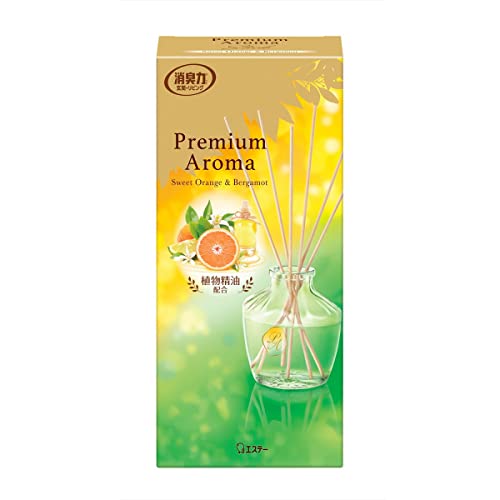 【まとめ買い】お部屋の消臭力　ＰＲＥＭＩＵＭ　ＡＲＯＭＡ　ＳＴＩＣＫ　本体　スイートオレンジ＆ベルガモット
