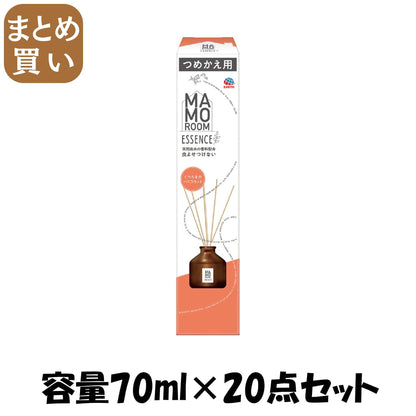 【まとめ買い】マモルームエッセンス　虫よけスティック　くつろぎのバニラウッド　つめかえ 容量70ML×20点セット殺虫剤・虫よけ