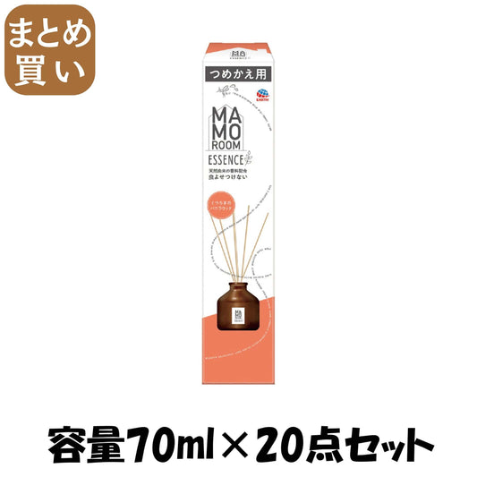 【まとめ買い】マモルームエッセンス　虫よけスティック　くつろぎのバニラウッド　つめかえ 容量70ML×20点セット殺虫剤・虫よけ