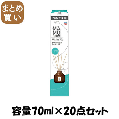 【まとめ買い】マモルームエッセンス　虫よけスティック　さわやかなソープムスク　つめかえ 容量70ML×20点セット殺虫剤・虫よけ