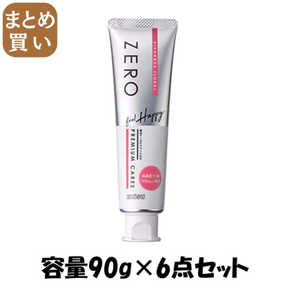 【まとめ買い】ＥＰ－０１３０　ゼロプレミアムケアズ　ハッピー・９０ｇ 容量90G×6点セット エビス 歯磨き