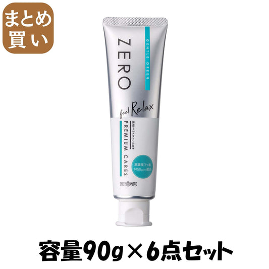 【まとめ買い】ＥＰ－０１３２　ゼロプレミアムケアズ　リラックス・９０ｇ 容量90G×6点セット エビス 歯磨き