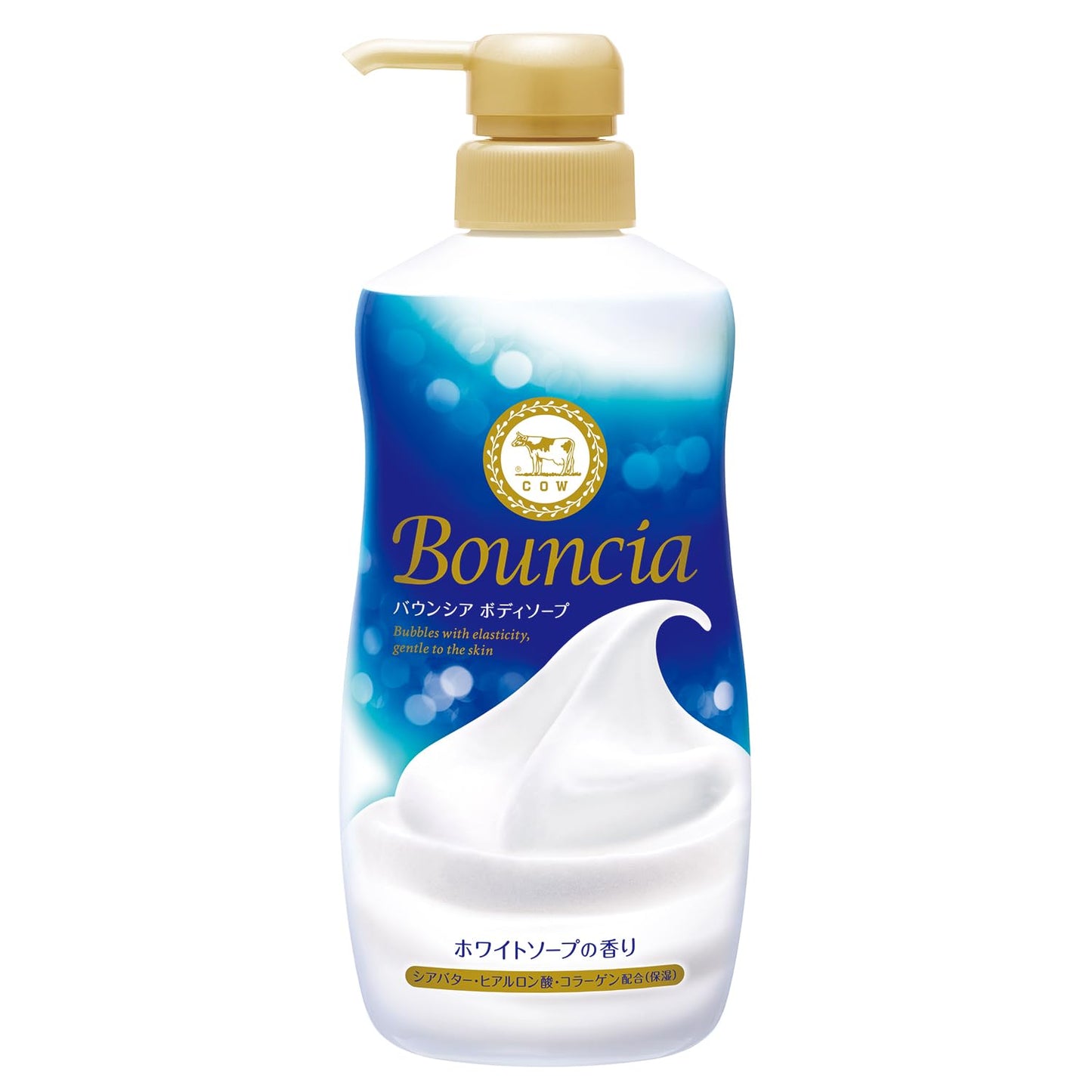 【まとめ買い】バウンシア　ボディソープ　ホワイトソープの香り　ポンプ付 容量480ML×12点セット牛乳石鹸共進社 ボディソープ