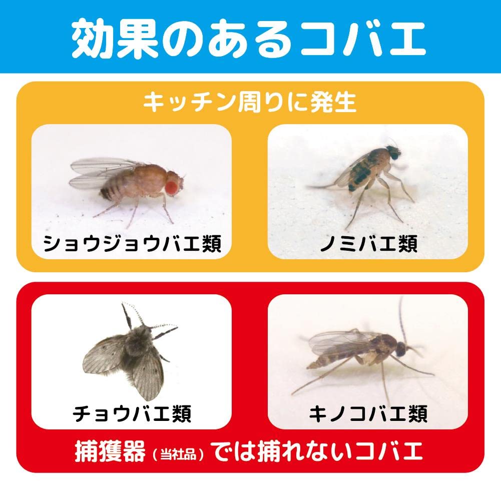 【まとめ買い】コバエがいなくなるスプレー８０回用 容量20ML×24点セット 大日本除虫菊（金鳥） 殺虫剤・ハエ・蚊