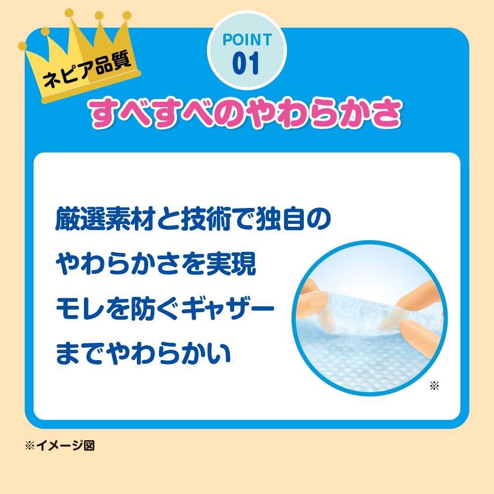 【まとめ買い】ネピアやさしいＧＥＮＫＩテープＳサイズ７０枚 容量70ﾏｲ×4点セット 王子ネピア オムツ