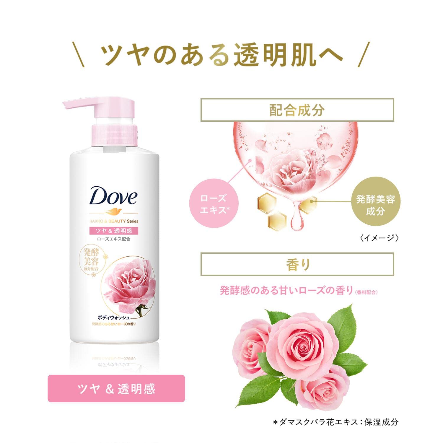 【まとめ買い】ダヴ　ボディウォッシュ　発酵＆ビューティーシリーズ　ツヤ＆透明感　つめかえ用　３４０ｇ