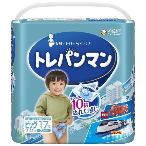 【まとめ買い】トレパンマンブルービッグ１７枚 容量17ﾏｲ×6点セット ユニ・チャーム（ユニチャーム） オムツ