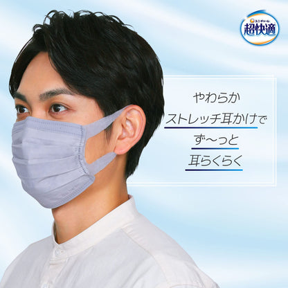 【まとめ買い】超快適マスクプリーツタイプグレーふつう３０枚 容量30ﾏｲ×12点セット ユニ・チャーム（ユニチャーム） マスク
