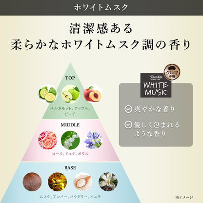 【まとめ買い】ＳＡＷＡＤＡＹクルマ専用クリップパルファムホワイトムスク２Ｐ 容量12ML×27点セット 小林製薬 芳香剤・車用
