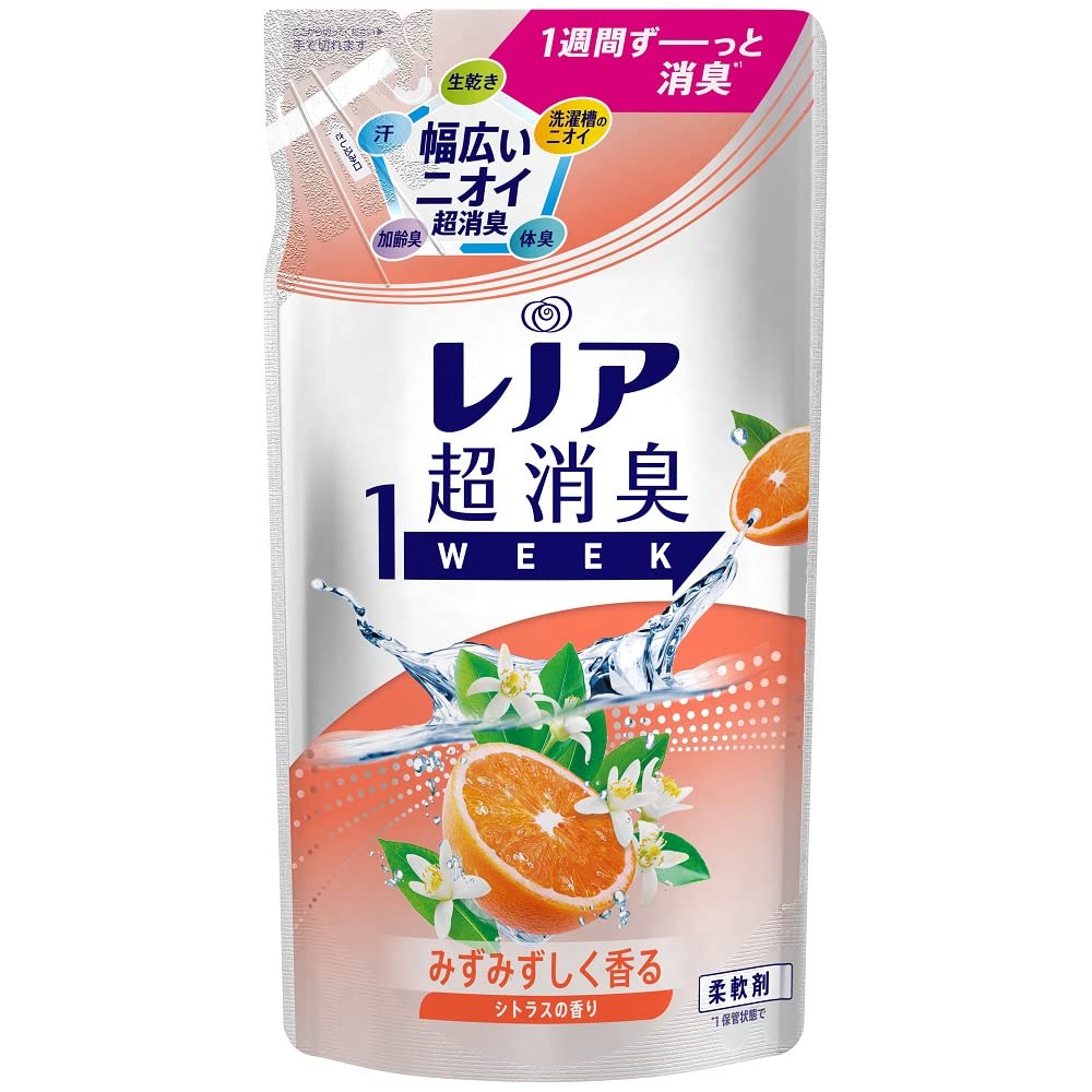 【まとめ買い】レノア超消臭１ｗｅｅｋみずみずしく香るシトラスの香りつめかえ用 容量380ML×16点セット Ｐ＆Ｇ 柔軟剤