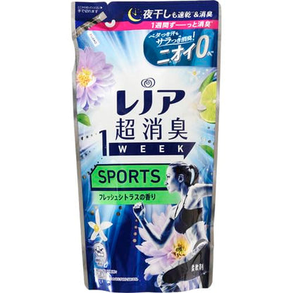 【まとめ買い】レノア超消臭１ｗｅｅｋＳＰＯＲＴＳフレッシュシトラスの香りつめかえ用 容量380ML×16点セット Ｐ＆Ｇ 柔軟剤