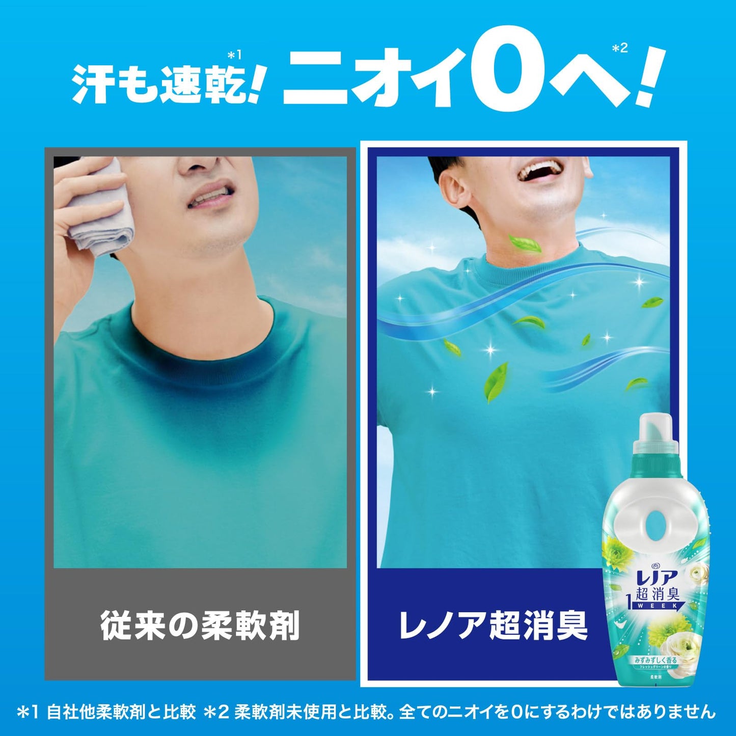 【まとめ買い】レノア超消臭１ｗｅｅｋみずみずしく香るフレッシュグリーンの香りつめかえ用特大サイズ容量920ML×8点セット柔軟剤