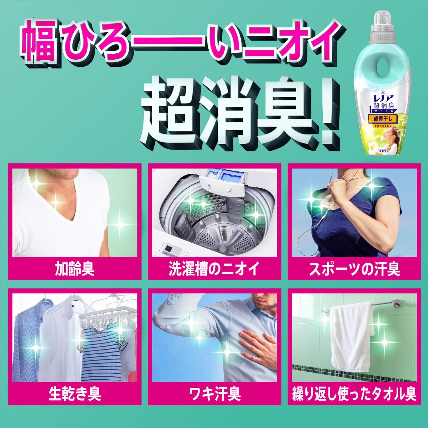 【まとめ買い】レノア超消臭１ｗｅｅｋ部屋干しおひさまの香りつめかえ用特大サイズ 容量920ML×8点セット Ｐ＆Ｇ 柔軟剤