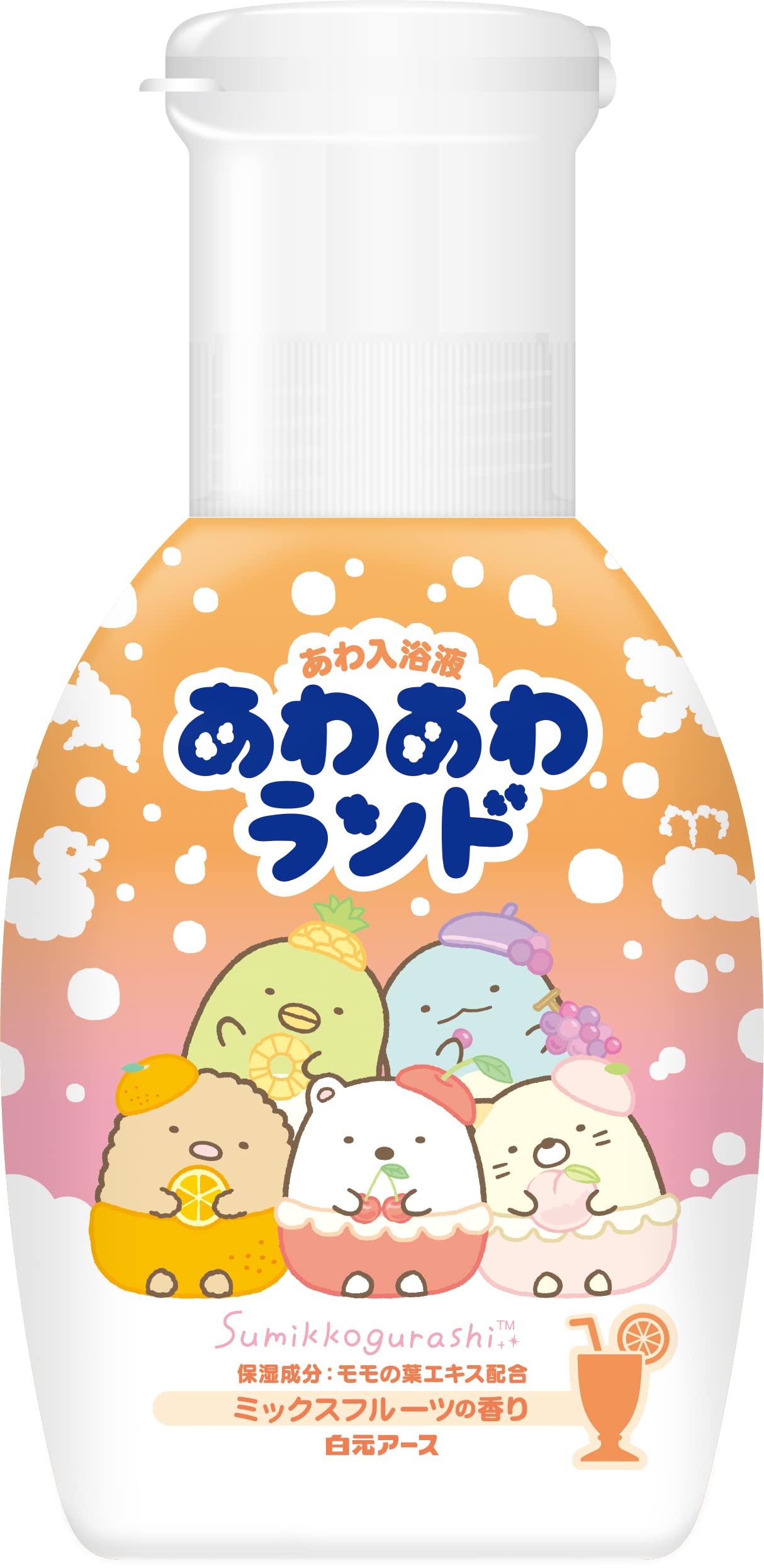 【まとめ買い】あわあわランド　すみっコぐらし　ミックスフルーツの香り 容量300ML×20点セット 白元アース 入浴剤