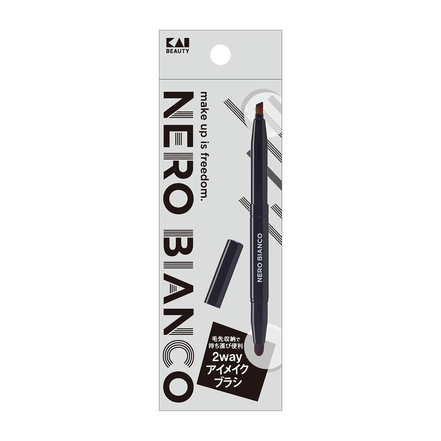 【まとめ買い】ＫＱ３５０５　ＮＥＲＯＢＩＡＮＣＯ　２ｗａｙアイメイクブラシ 容量1ｺ×12点セット 貝印 メイク