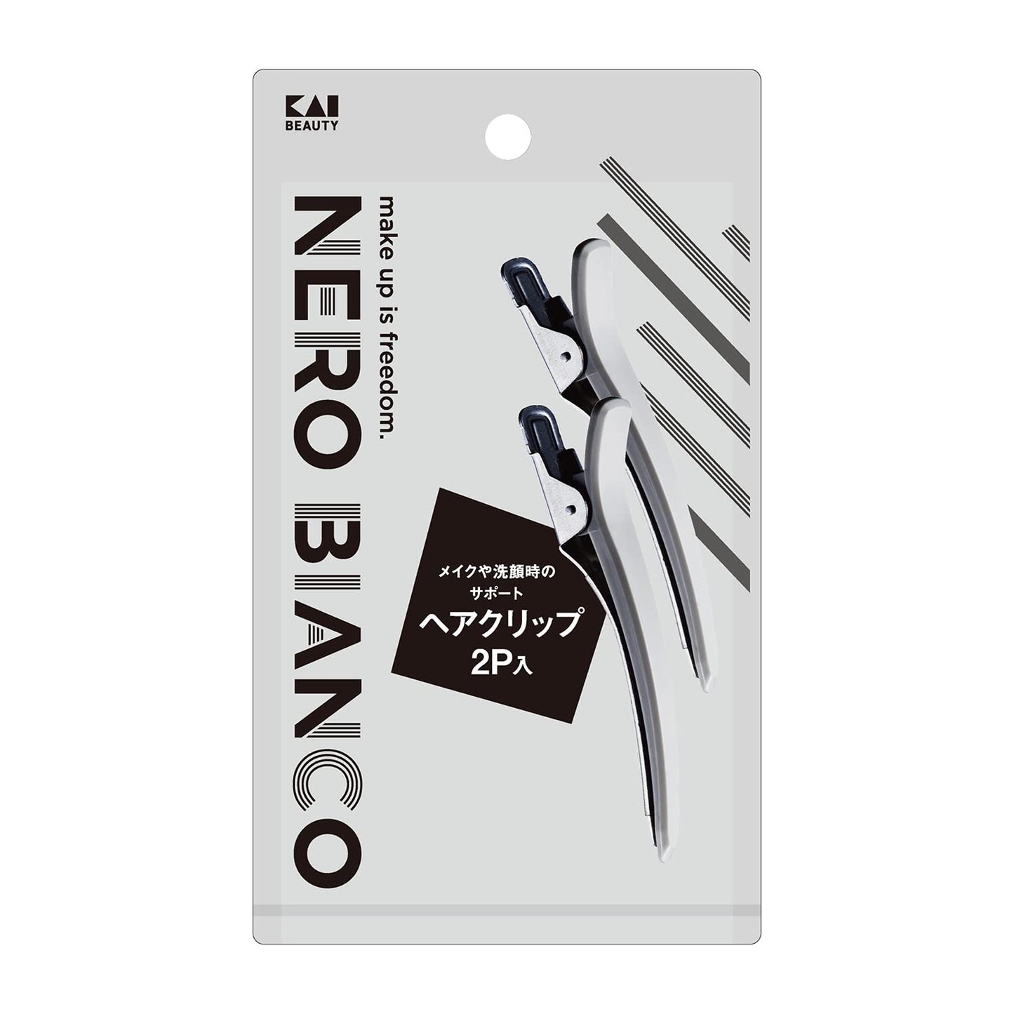 【まとめ買い】ＫＱ３５１０　ＮＥＲＯＢＩＡＮＣＯ　ヘアクリップ　２Ｐ 容量2ｺ×12点セット 貝印 スタイリング