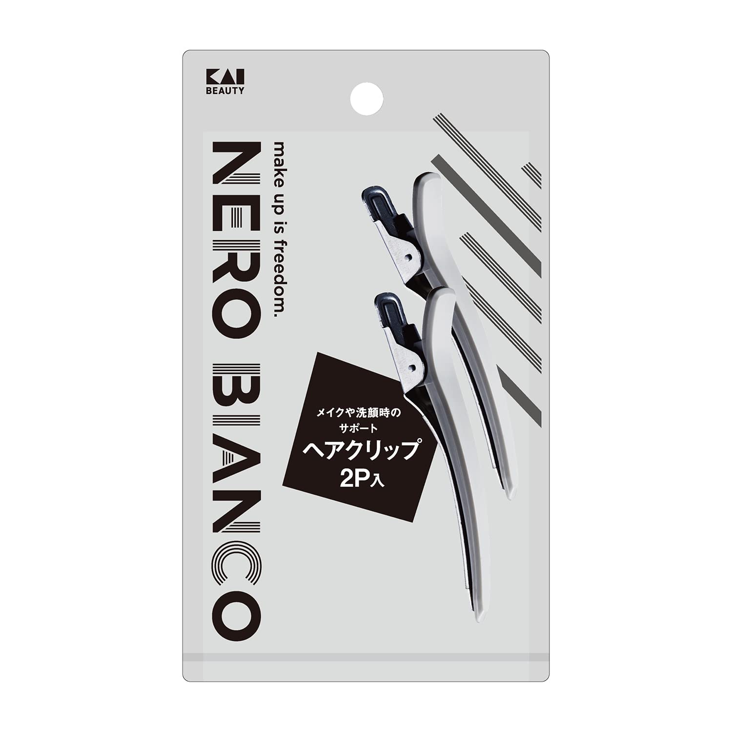 【まとめ買い】ＫＱ３５１０　ＮＥＲＯＢＩＡＮＣＯ　ヘアクリップ　２Ｐ 容量2ｺ×12点セット 貝印 スタイリング