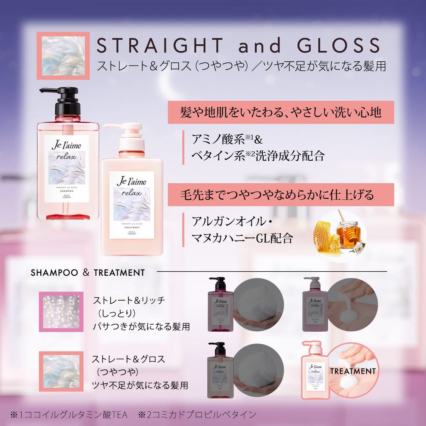 【まとめ買い】Ｊリラックストリートメント（ストレート＆グロス） 容量480ML×12点セット コーセーコスメポート シャンプー