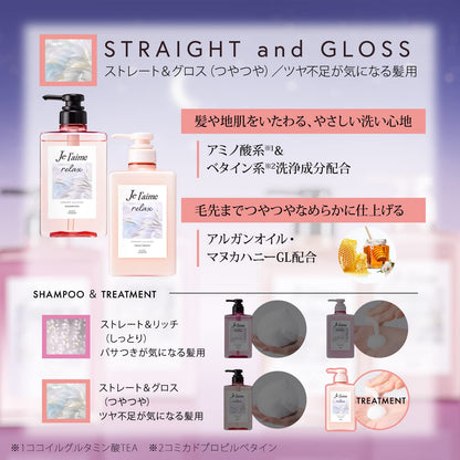 【まとめ買い】Ｊリラックストリートメント（ストレート＆グロス） 容量480ML×12点セット コーセーコスメポート シャンプー