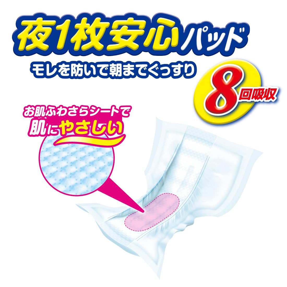 【まとめ買い】アテント夜１枚安心パッドモレを防いで朝までぐっすり８回吸収２０枚 容量20ﾏｲ×4点セット大王製紙 大人用オムツ