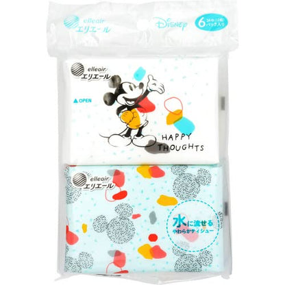 【まとめ買い】エリエール　ディズニーデザイン流せるポケット１２Ｗ６Ｐ（カジュアル） 容量6ｺ×24点セット大王製紙 ティッシュ