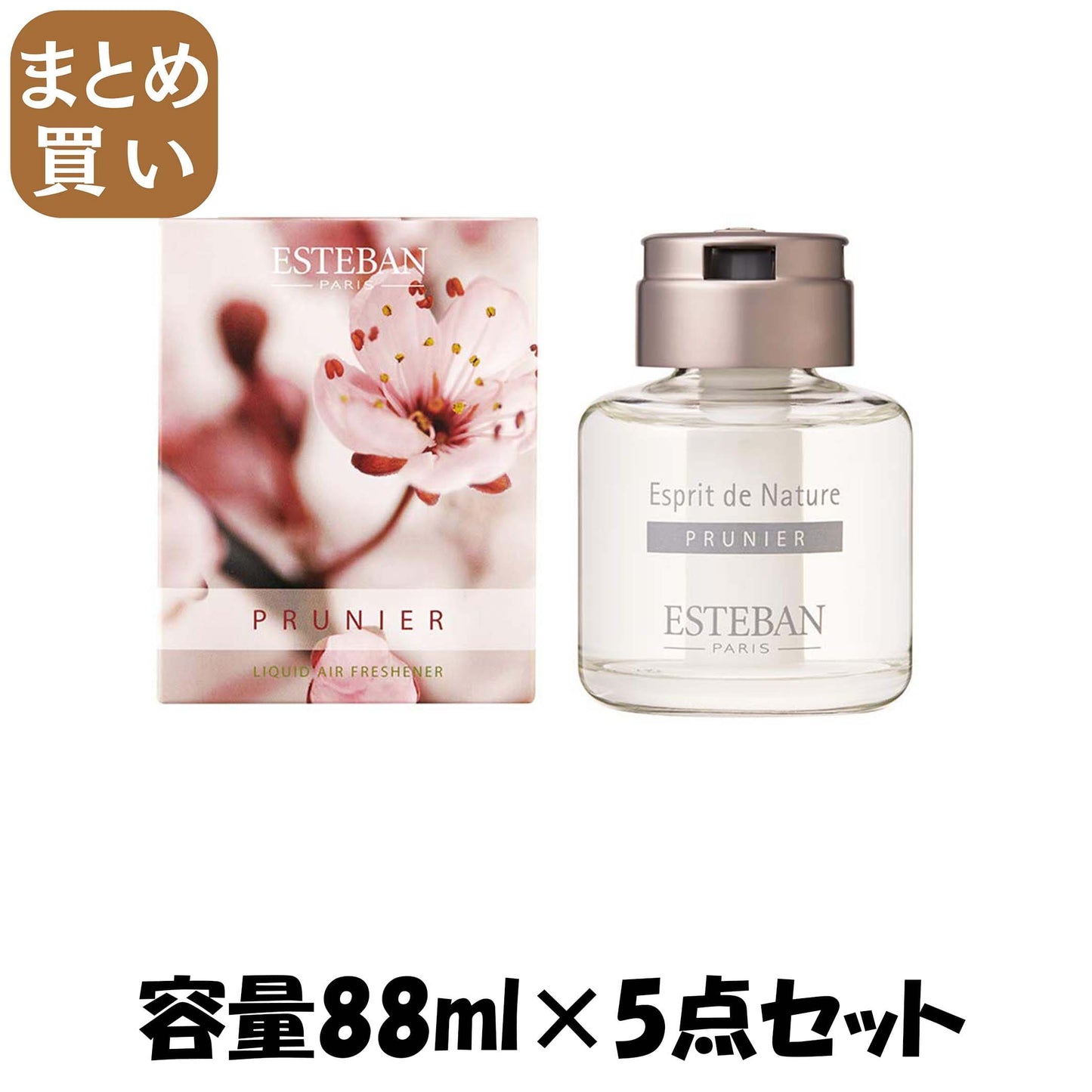 【まとめ買い】エスプリドナチュールプラム　リキッドエアーフレッシュナー８８ｍｌ 容量88ML×5点セット日本香堂 芳香剤・部屋用