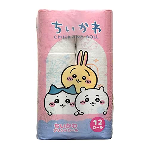 【まとめ買い】ちいかわ　プリントロール　１２ロール　ダブル 容量12ロール×8点セット 西日本衛材 トイレットペーパー