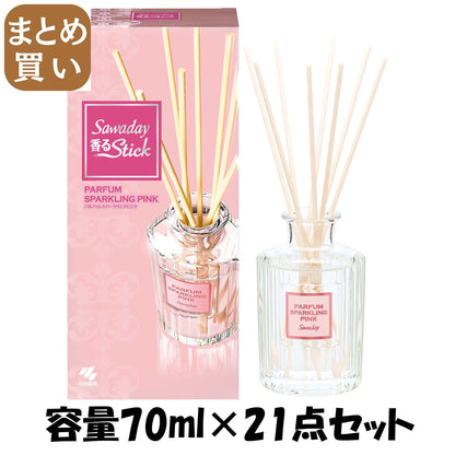 【まとめ買い】Ｓａｗａｄａｙ香るＳｔｉｃｋ　パルファムスパークリングピンク 容量70ML×21点セット小林製薬 芳香剤・部屋用