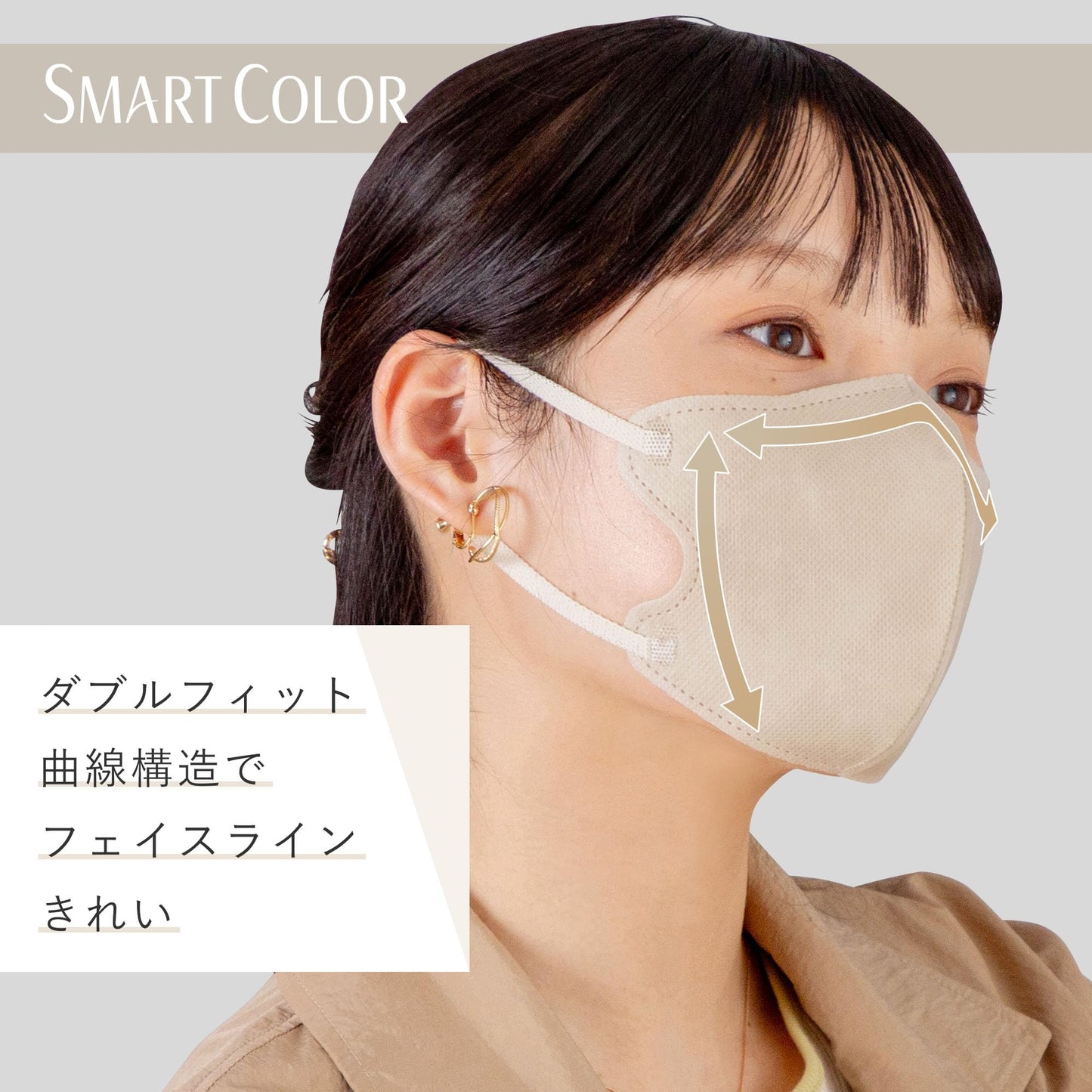【まとめ買い】超快適ＳＭＡＲＴ　ＣＯＬＯＲ　Ｎａｔｕｒａｌ　Ｂｅｉｇｅふつう２０枚 容量20マイ×24点セットユニ・チャーム マスク