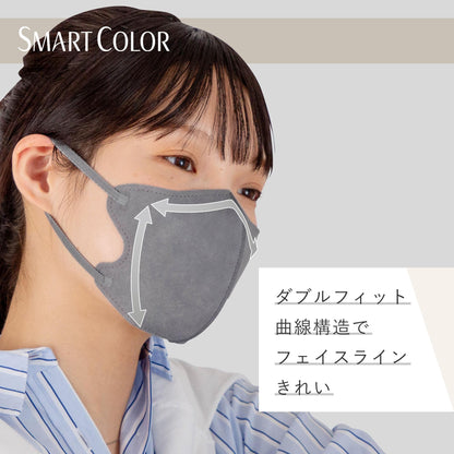【まとめ買い】超快適ＳＭＡＲＴ　ＣＯＬＯＲ　Ａｓｈ　Ｇｒａｙふつう２０枚 容量20マイ×24点セットユニ・チャーム マスク