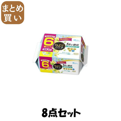 【まとめ買い】キレキラ！トイレクリーナー　１枚で徹底おそうじシート　シトラスミントつめかえ用６０枚（１０枚×６Ｐ）