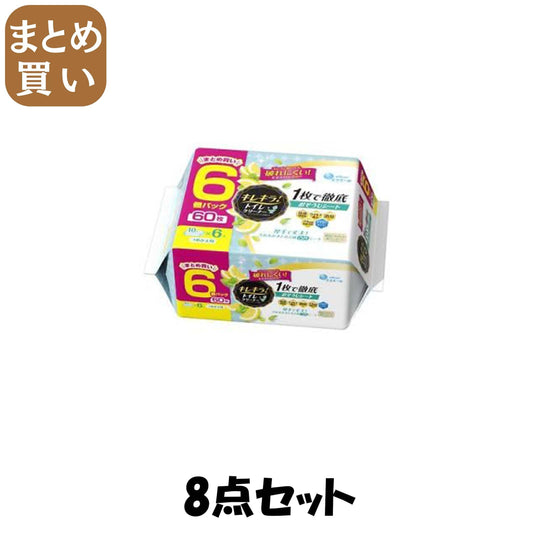 【まとめ買い】キレキラ！トイレクリーナー　１枚で徹底おそうじシート　シトラスミントつめかえ用６０枚（１０枚×６Ｐ）
