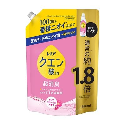 【まとめ買い】レノアクエン酸ｉｎ超消臭クリアフローラルの香りつめかえ用特大サイズ 容量690ML×6点セットＰ＆Ｇ