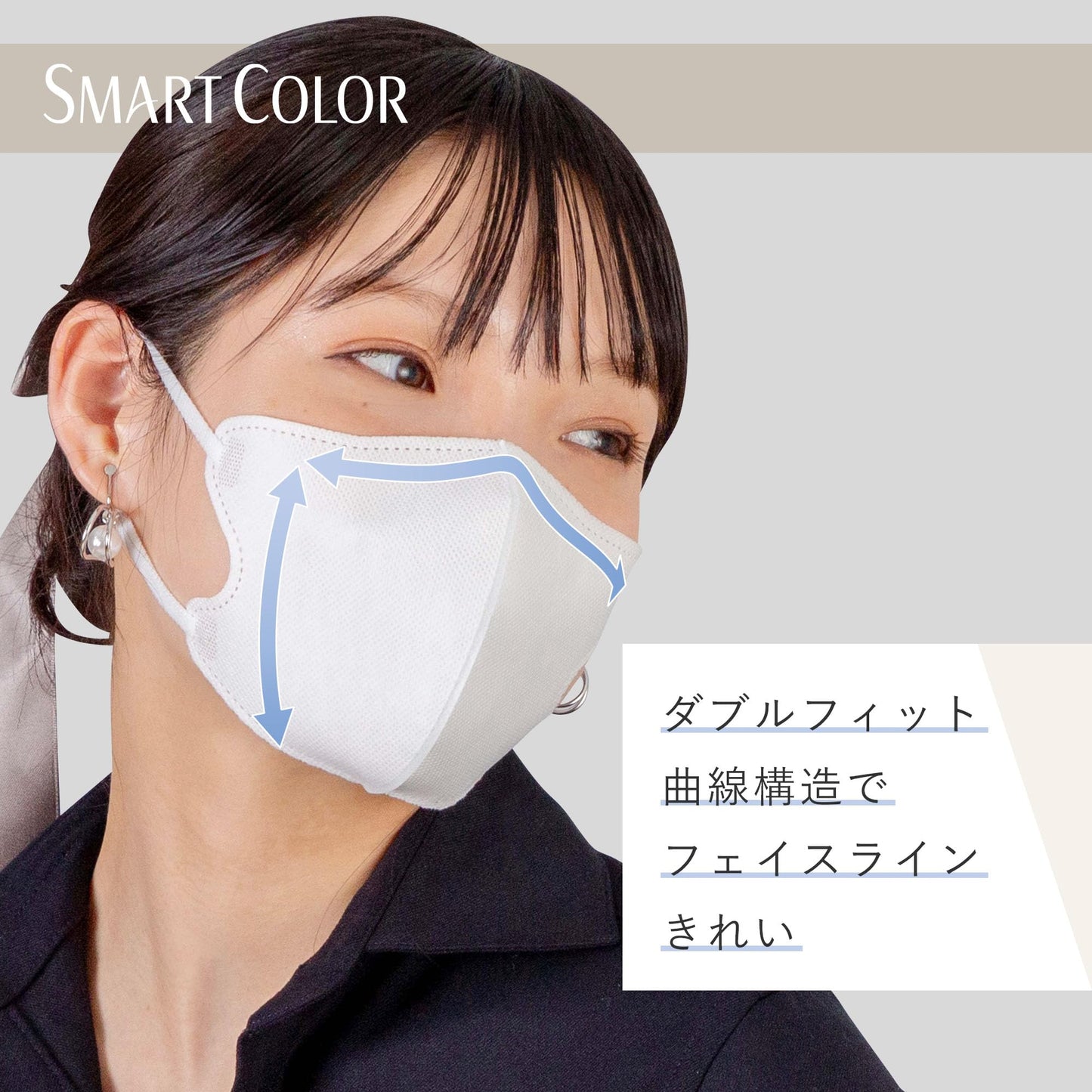 【まとめ買い】超快適ＳＭＡＲＴＣＯＬＯＲ　Ｐｅａｒｌ　Ｗｈｉｔｅふつう２０枚容量20マイ×24点セット マスク